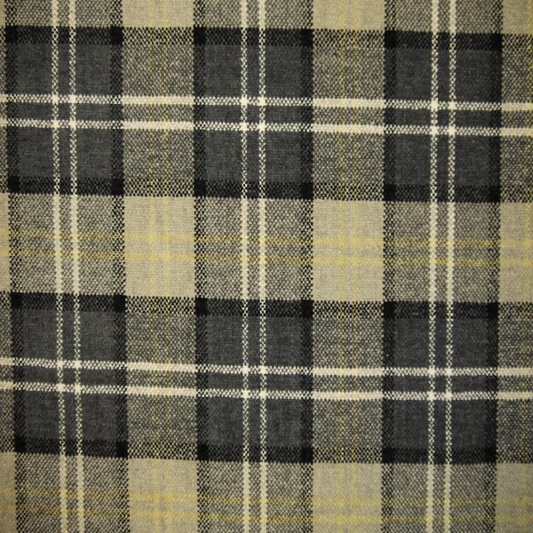 Lana Plaid Fabric Col Granite